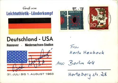 Hannover - Leichtathletik Länderkampf Deutschland USA 1963 -634632