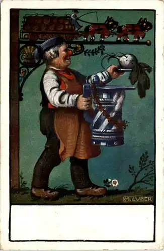 Künstler AK - M. Luber - Bayern - Bier -642738