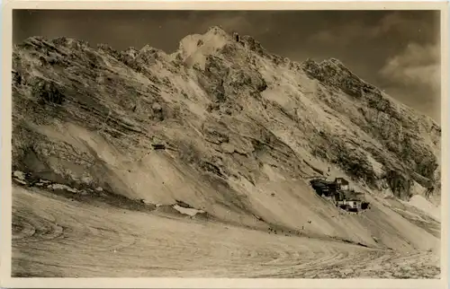 Zugspitzbahn, Blick vom Plattferner auf Schnneefernerhaus -522144