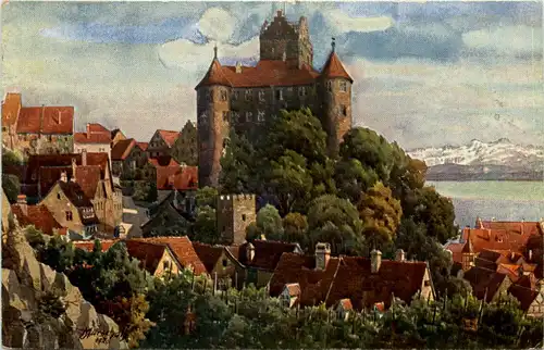 Meersburg, Schloss und Säntis -522864