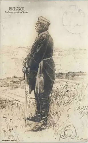 Bismarck - Zeichnung vom Anton v. Werner -634878