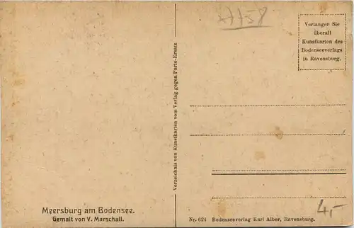 Meersburg - Künstler AK V. Marschall -636058