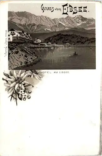 Gruss vom Eibsee - Litho -636098