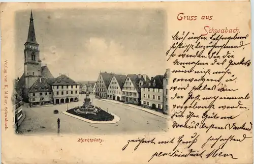 Gruss aus Schwabach - Marktplatz -636178