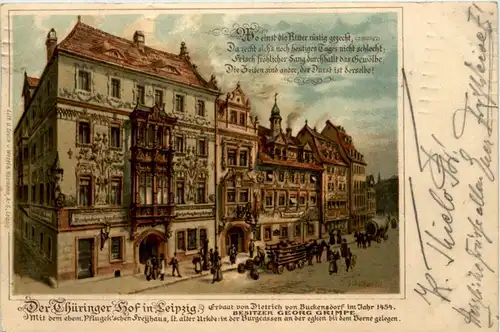 Der Thüringer Hof in Leipzig - Litho -636258