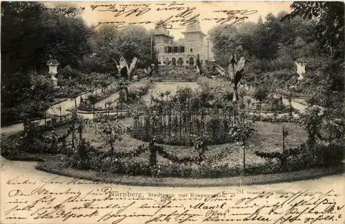 Nürnberg - Stadtpark mit Rosengarten -636698