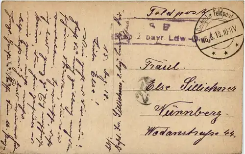 Riga - Museum - Feldpost 2. bayr. Landwehr Division -637078