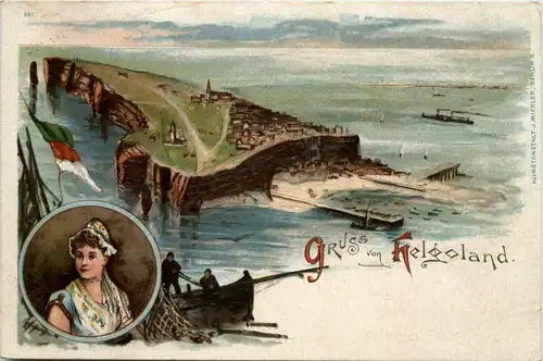Gruss aus Helgoland - Litho -637318