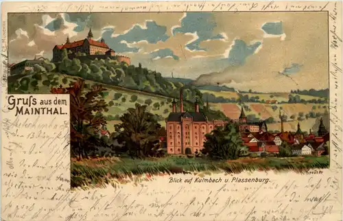 Kulmbach - Gruss aus dem Mainthal - Litho -637538