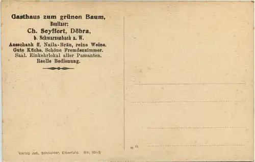 Döbra bei Schwarzenbach - Gasthaus zum grünen Baum - Bier -637798