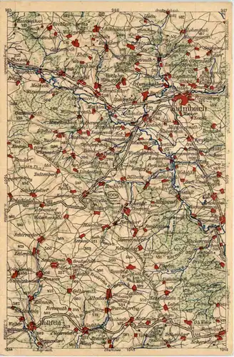 Kulmbach und Umgebung - Landkarte -637818