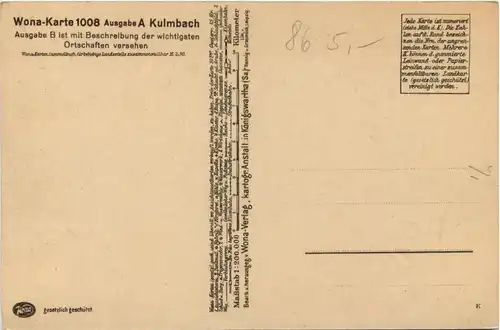 Kulmbach und Umgebung - Landkarte -637818