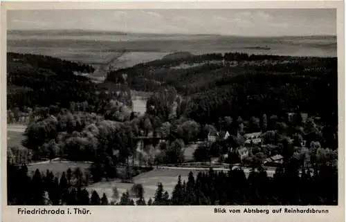 Friedrichroda, Blick vom Abtsberg auf Reinhardsbrunn -524422