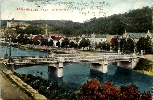Gera, Untermhaus mit Elisenbrücke -524522