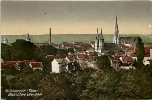 Mühlhausen, Blick auf die Oberstadt -525042