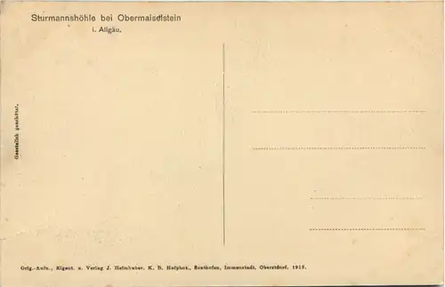 Das Drachenbett, Sturmannshöhle bei Obermaiselstein -525342