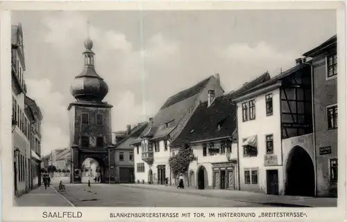 Saalfeld/Saale, Blankenburgerstrasse mit Tor -526782