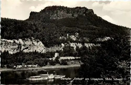 Lilienstein, Sächs. Schweiz, Dampfer Einheit -527942