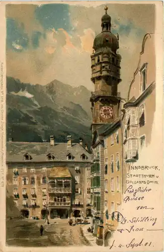 Innsbruck Stadtthurm - Litho -640288