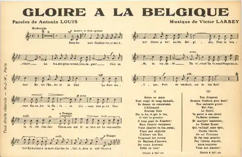 Liederkarte Gloire a la Belgique -642008