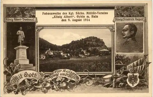 Oybin m. Hain - Fahnenweihe des Kgl Sächs. Militär Vereins 1914 -643430
