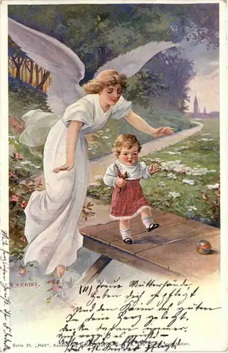 Engel - Künstlerkarte R. Kratki -643624