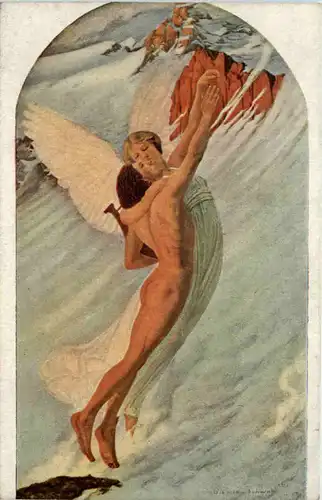 Engel - Künstler Karte Schwab -643632