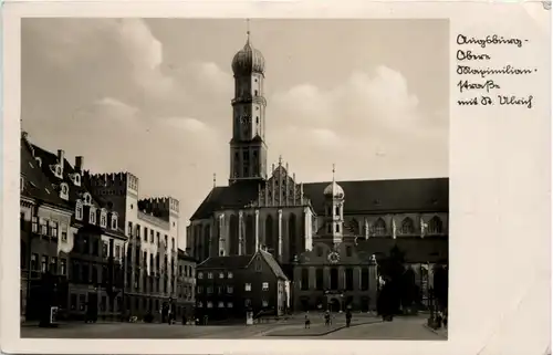 Augsburg, Maximilianstrasse mit St. Ulrich -530946
