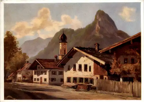 Oberammergau, mit Kirche und Kofel -530988