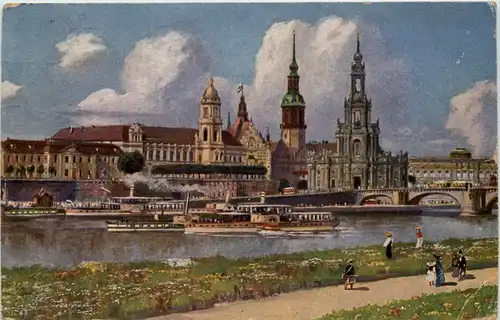 Dresden, Ständehaus, Schloss und Kath. Hofkirche -531006