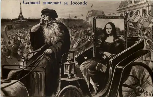 Leonard ramenant sa Joconde - Mona Lisa -643798