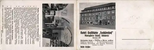 Königstein - Gaststätte Sachsenhof - Klappkarte -643830