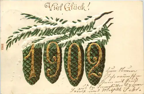 Jahreszahl 1902 - Prägekarte -643856