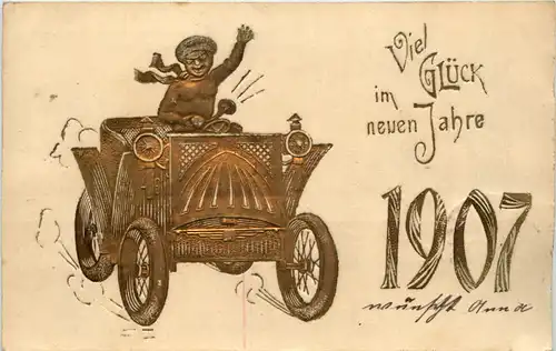 Jahreszahl 1907 - PKW - Prägekarte -643866