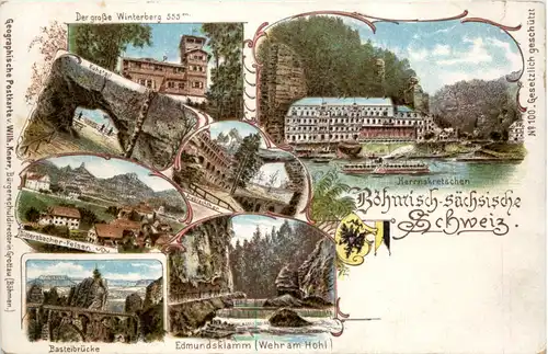 Böhmisch-Sächsische Schweiz - Litho -643974