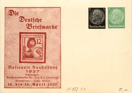 Ausstellung Die Deutsche Briefmarke 1937 - Ganzsache -495246