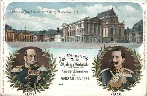 Versailles - 30jährige Wiederkehr der Kaiserproklamation 1901 - Ganzsache -495254