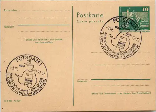 DDR - Potsdam - 13. Antarktis Expedition - Ganzsache -494804