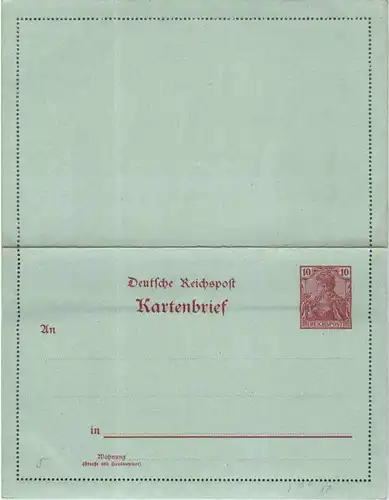 Ganzsache Deutschland Kartenbrief -617500