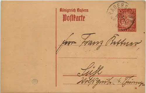 Ganzsache BAyern -617456