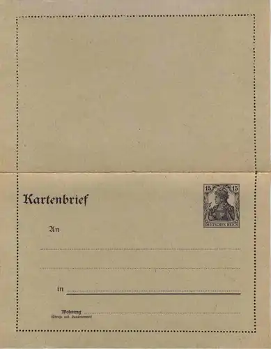 Ganzsache Deutschland Kartenbrief -617506
