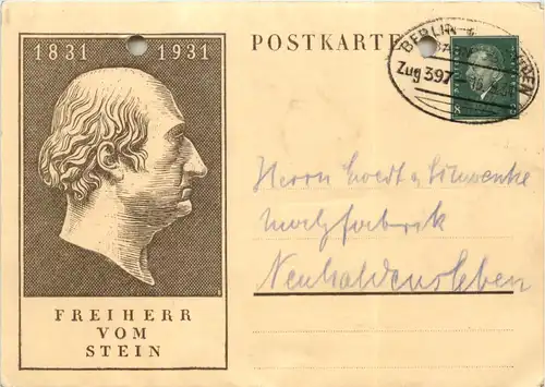 Ganzsache Deutschland Freiherr von Stein -617510