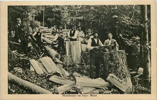 Holzhauer im bayrischen Wald -644184