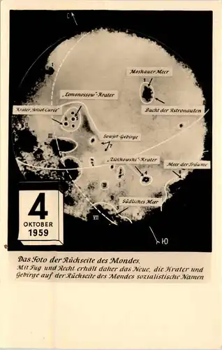 Das Foto der Rückseite des Mondes 4. Oktober 1959 -644206