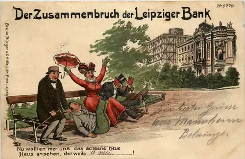 Leipzig - Zummenbruch der Leipziger Bank -644316