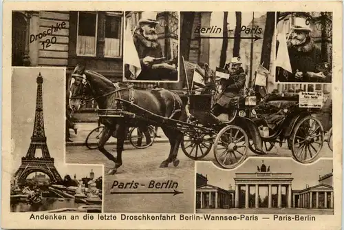 Andenken an die letzte Droschkenfahrt Berlin Wannsee Paris 1928 -644382