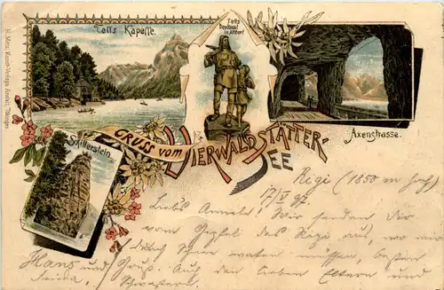 Gruss vom Vierwalddtätter See - Litho -644546