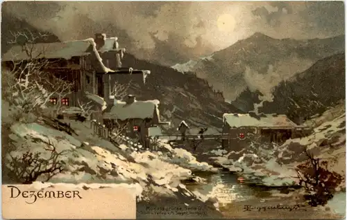 Künstler AK - Guggenberger - Dezember -644542