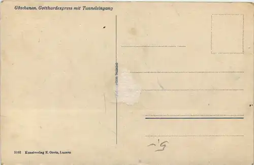 Göschenen - Gotthardexpress mit Tunneleingang -644706