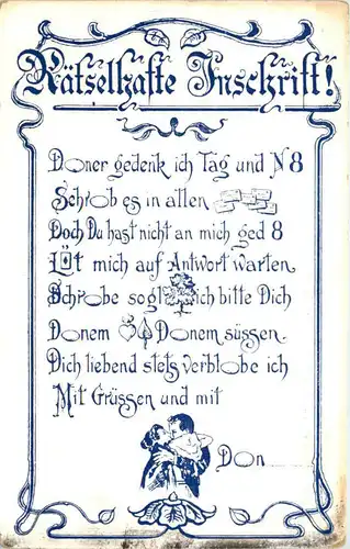 Rätselhafte Inschrift - Liebe -644796